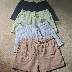 Aeropostale Women's Athletic Shorts Set - Black, Green, Gray, Tan